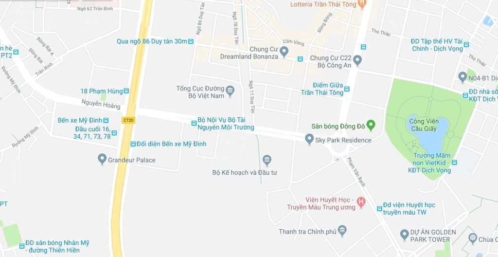 vị trí chung cư grandeur palace phạm hùng