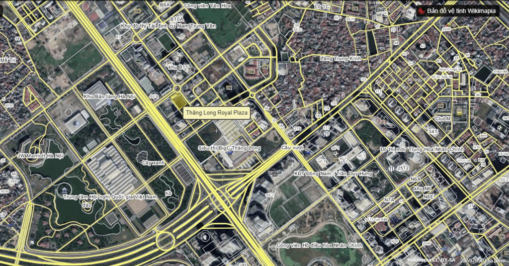 vị trí dự án thăng long royal plaza