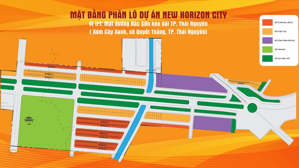 mặt bằng đất nền new horizon city