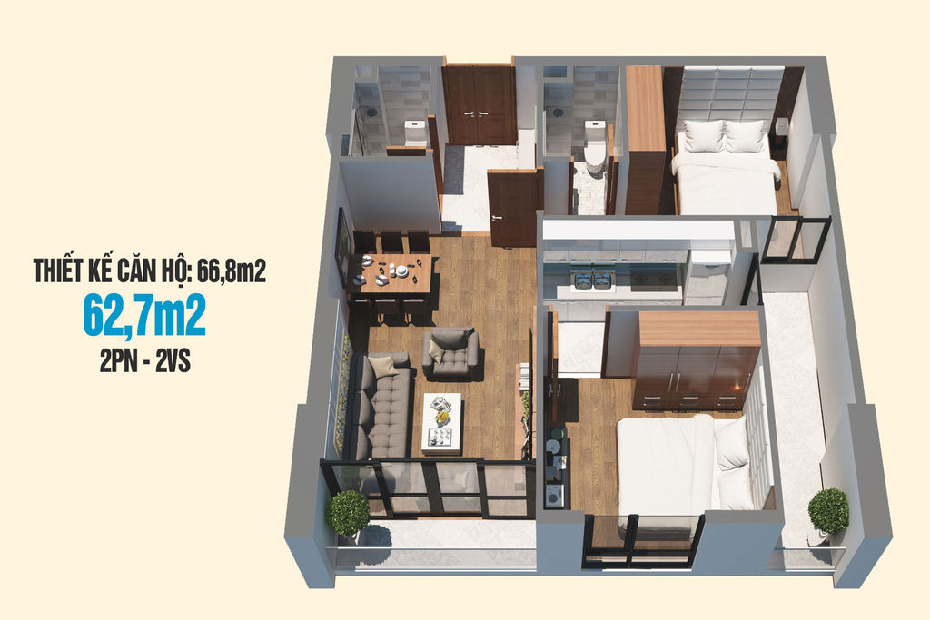 thiết kế căn hộ chung cư tecco skyville tower