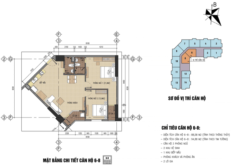 thiết kế chung cư thăng long city căn 6,8