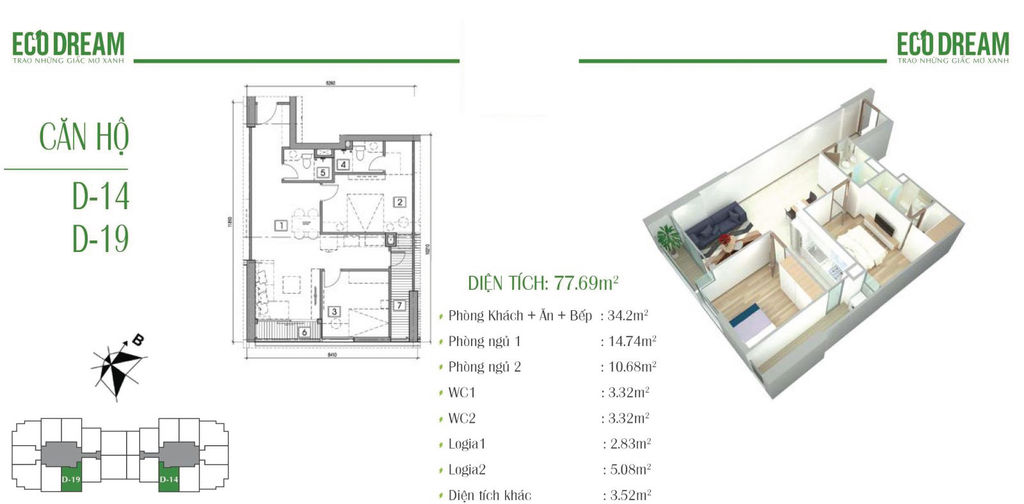 thiết kế căn hộ eco dream