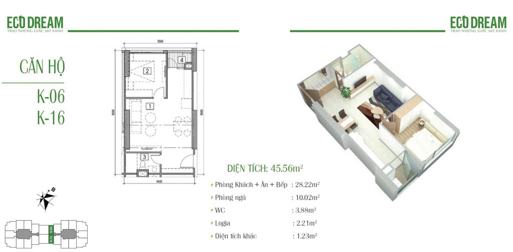 thiết kế căn hộ eco dream