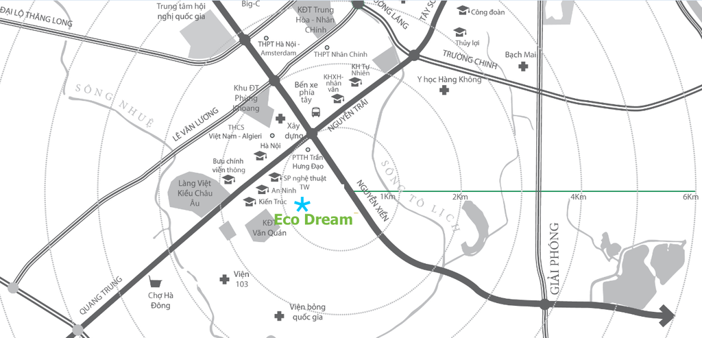 vị trí eco dream nguyễn xiển