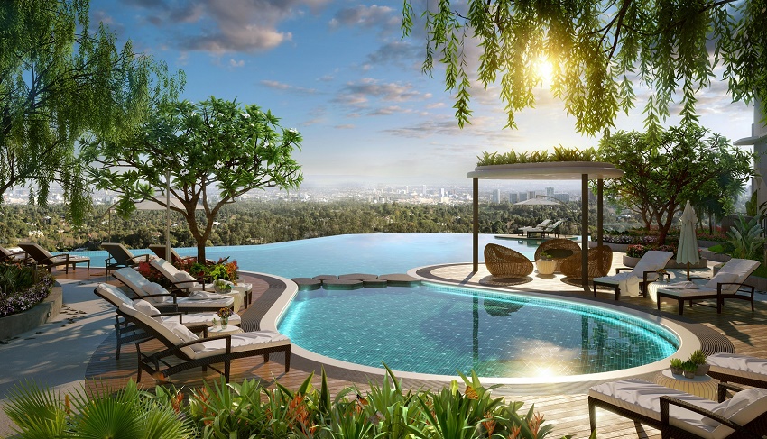 bể bơi vô cực the zen residence