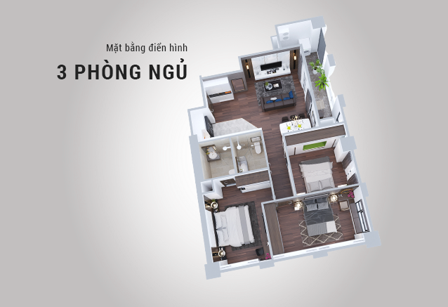 chung cư hatay millennium căn hộ 3 ngủ