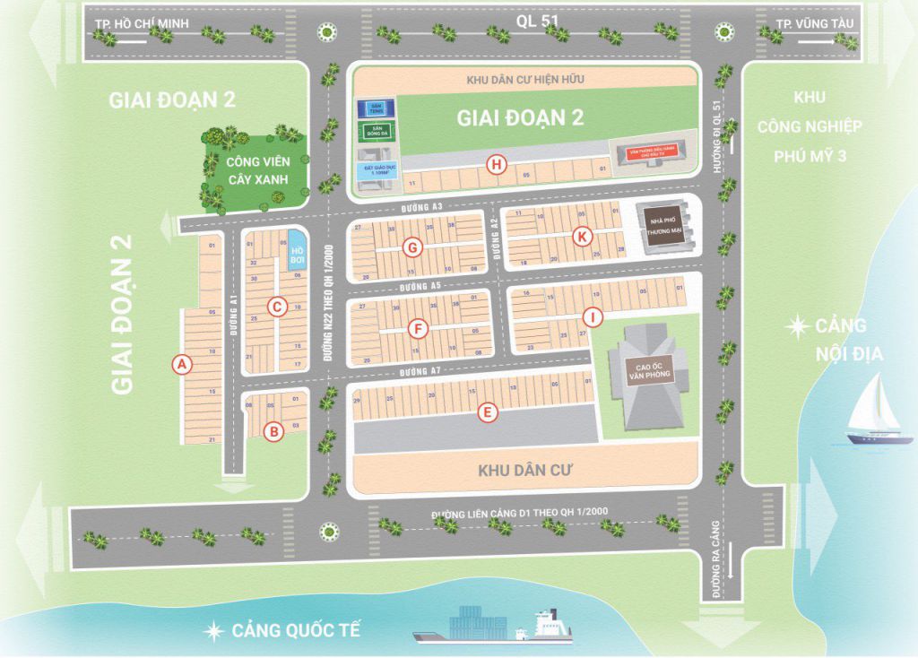 mặt bằng đất nền harbor center
