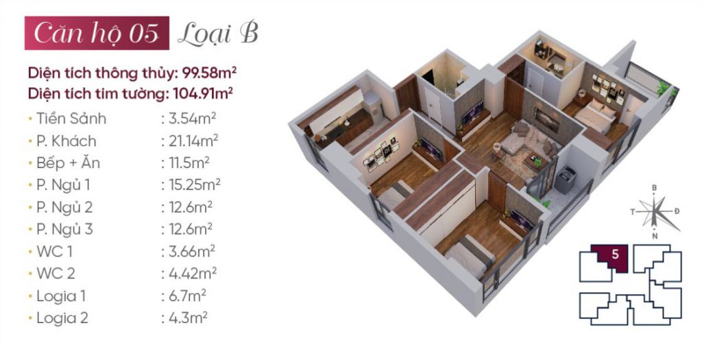 thiết kế căn hộ 05 tây hồ golden land
