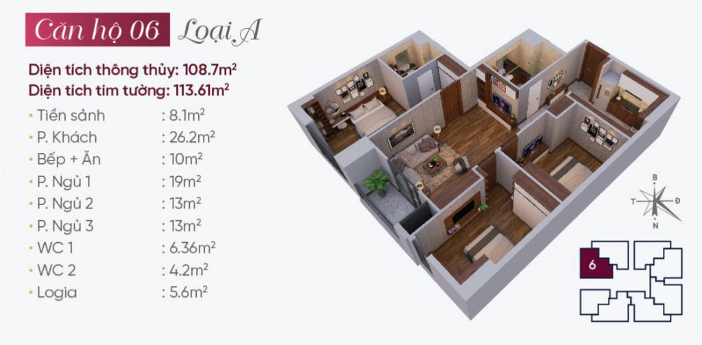 thiết kế căn hộ 06 tây hồ golden land