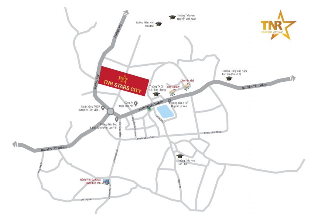 vị trí dự án tnr stars city lục yên