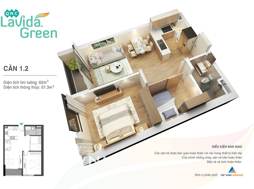 thiết kế căn hộ chung cư lavida green phố nối