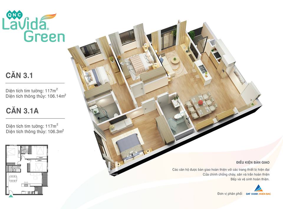 thiết kế căn hộ chung cư lavida green phố nối