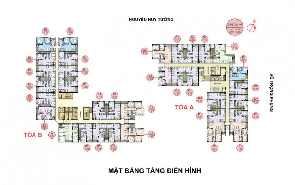 mặt bằng chung cư rivera park hà nội