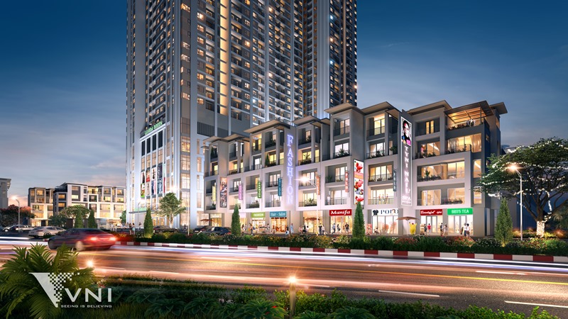 shophouse lavida green phố nối