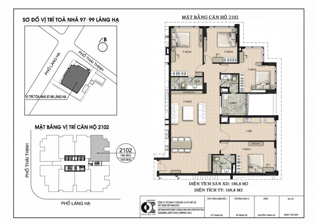 thiết kế căn hộ chung cư 97 - 99 láng hạ