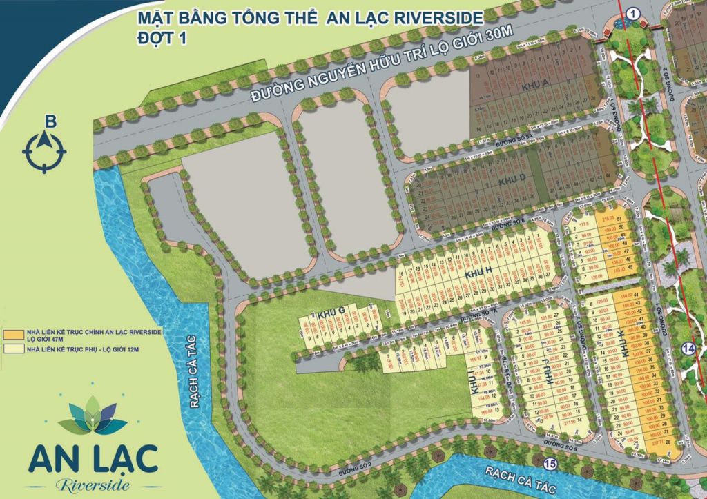 mặt bằng dự án an lạc riverside