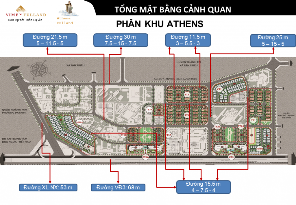 mặt bằng athena fulland tây nam kim giang