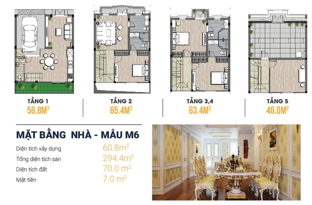 thiết kế liền kề kiến hưng luxury