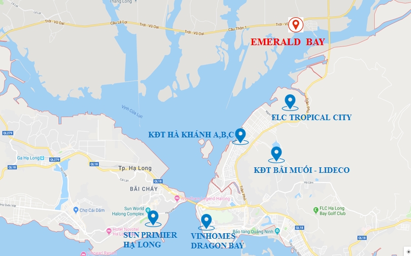 vị trí dự án emerald bay hạ long