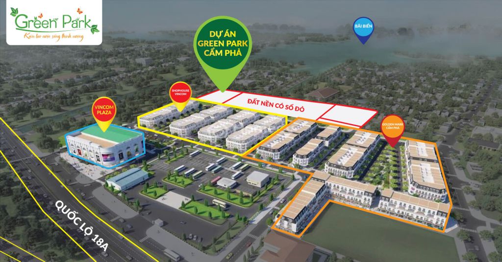 vị trí dự án green park cẩm phả