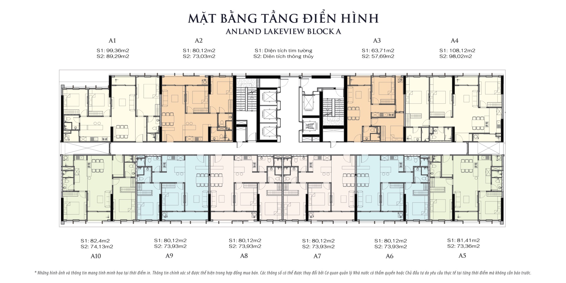 mặt bằng chung cư anland lake view tòa a