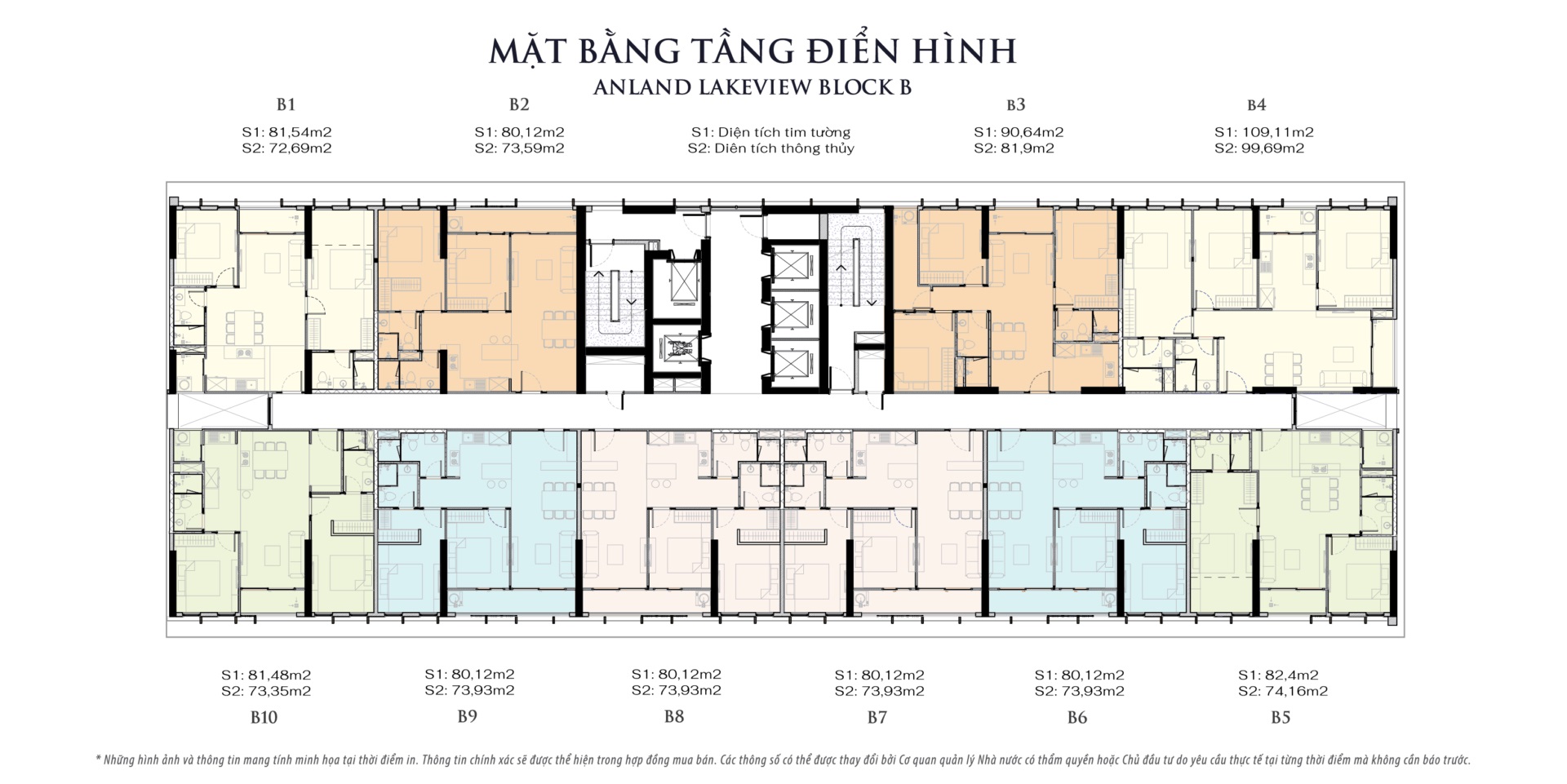 mặt bằng chung cư anland lake view tòa b