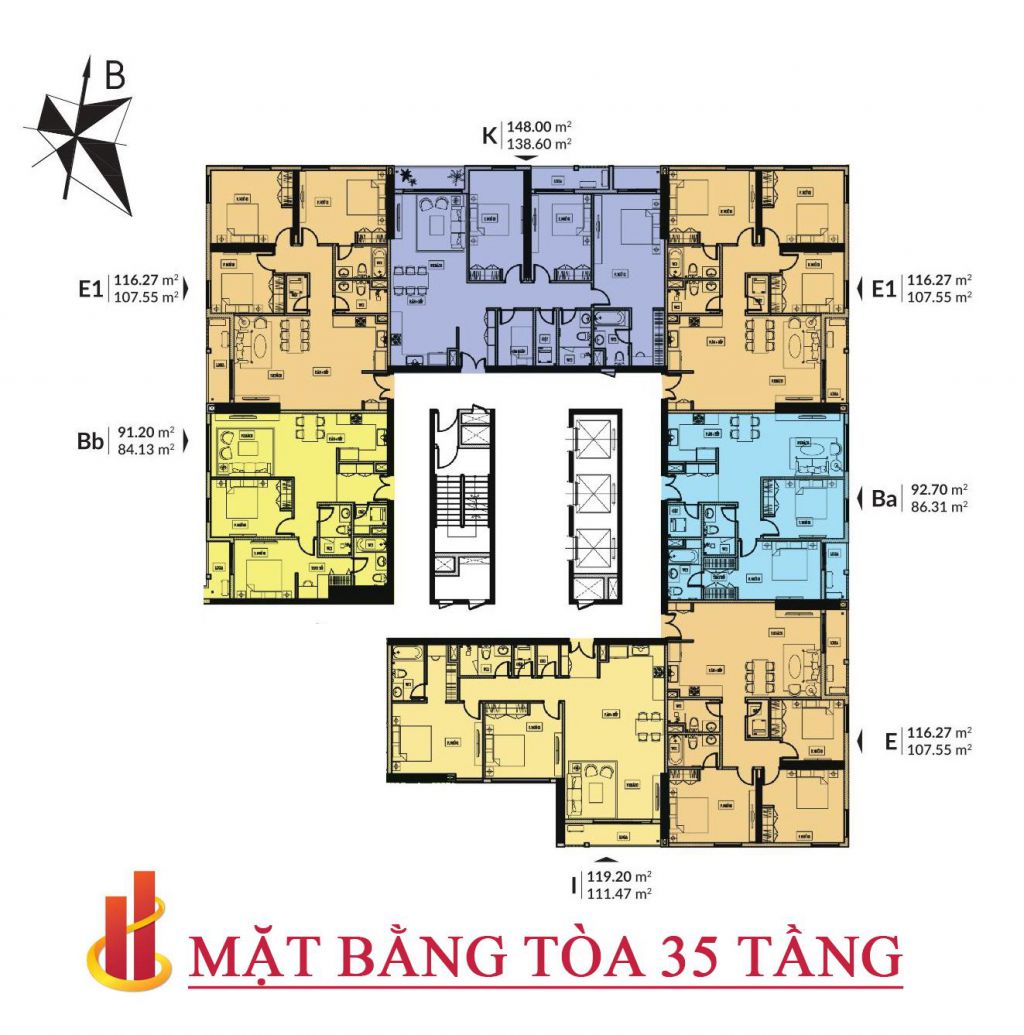 mặt bằng chung cư hpc landmark 105