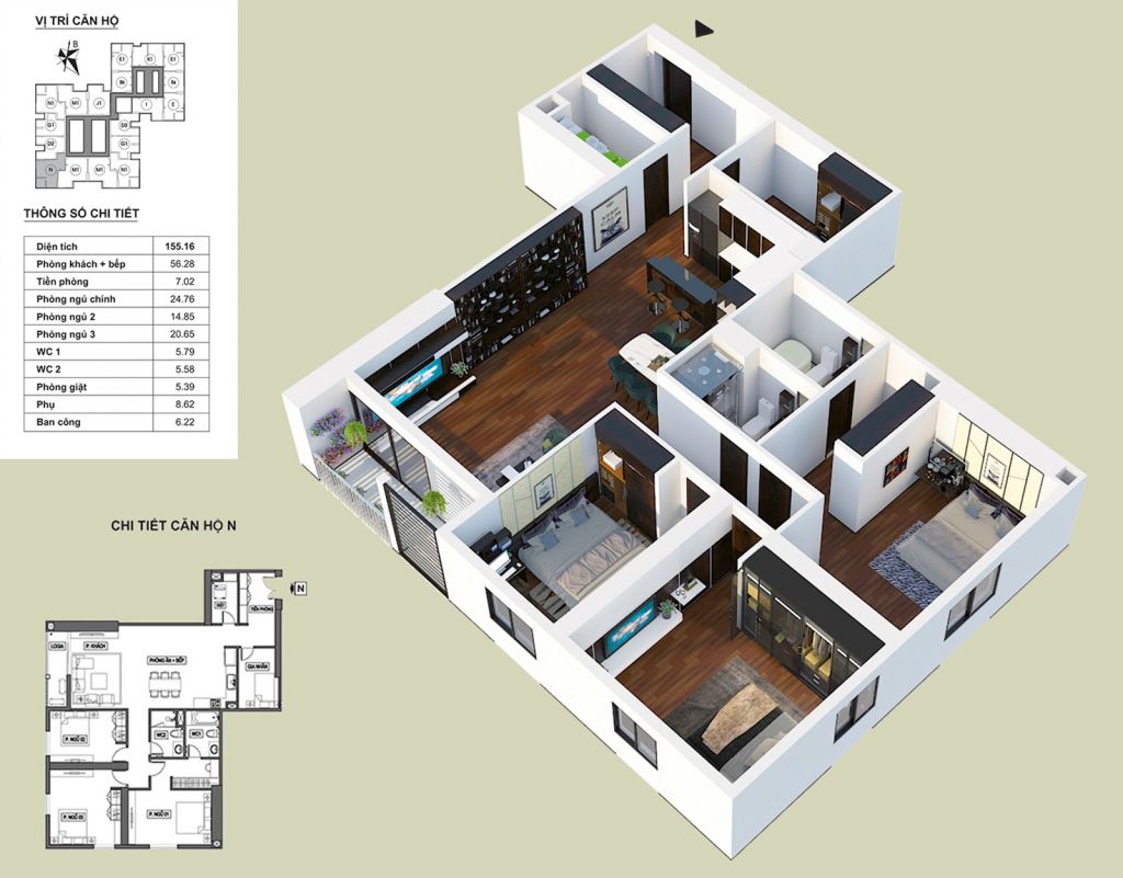 thiết kế chung cư hpc landmark 105