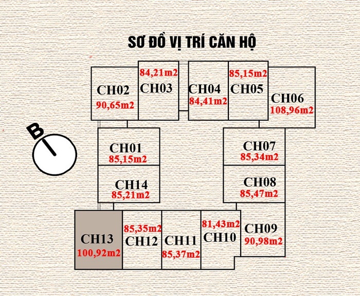 sơ đồ căn hộ viễn đông star