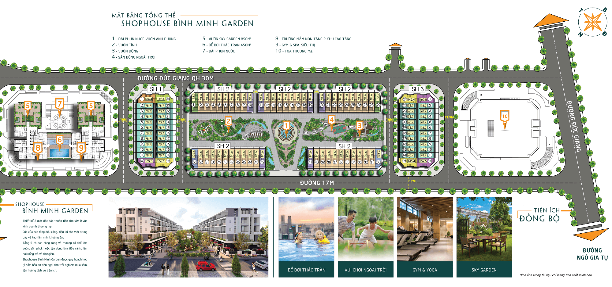 mặt bằng tổng thể dự án bình minh garden