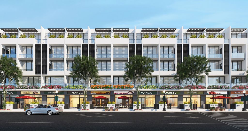 phối cảnh shophouse bình minh garden