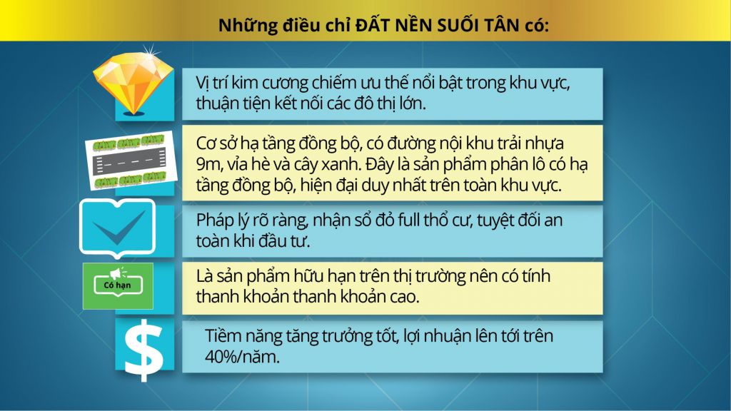 tại sao nên đầu tư đất nền suối tân