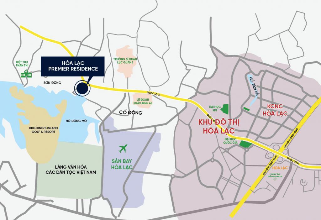 vị trí dự án hòa lạc premier residence
