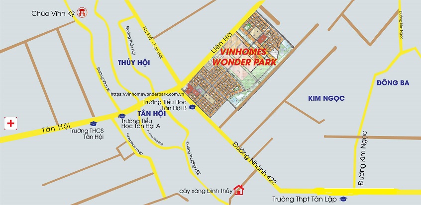 vị trí dự án vinhomes wonder park đan phượng