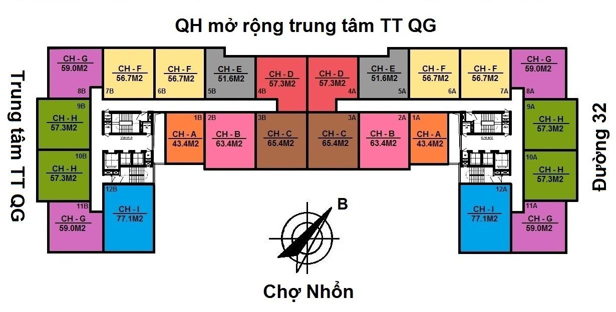mặt bằng dự án nhs phương canh