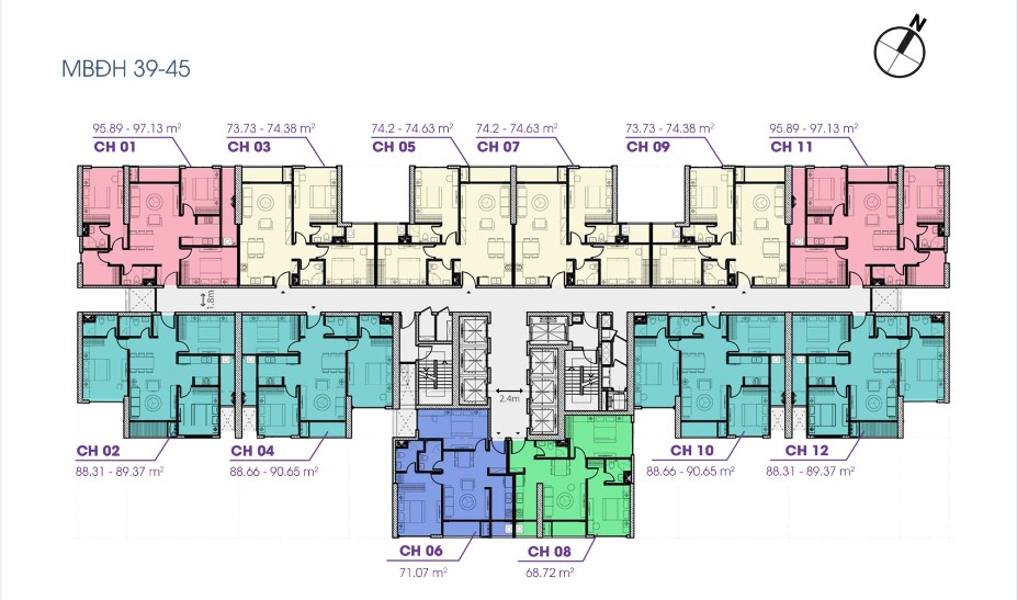 mặt bằng chung cư the terra an hưng tòa v1