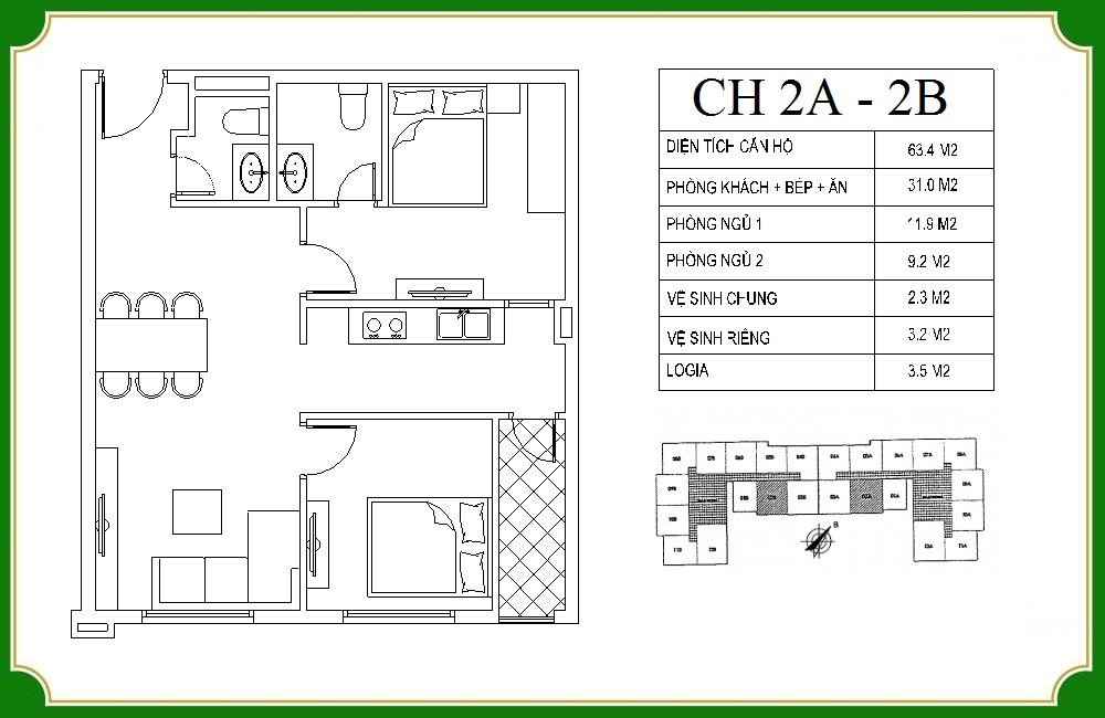 thiết kế căn hộ phương canh residence 2