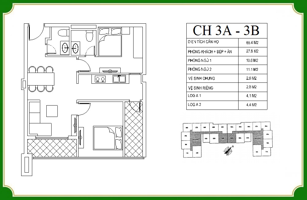 thiết kế căn hộ phương canh residence 3