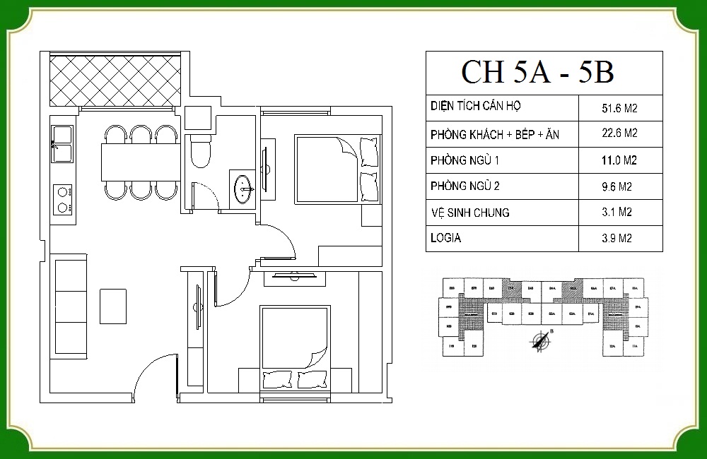 thiết kế căn hộ phương canh residence 5