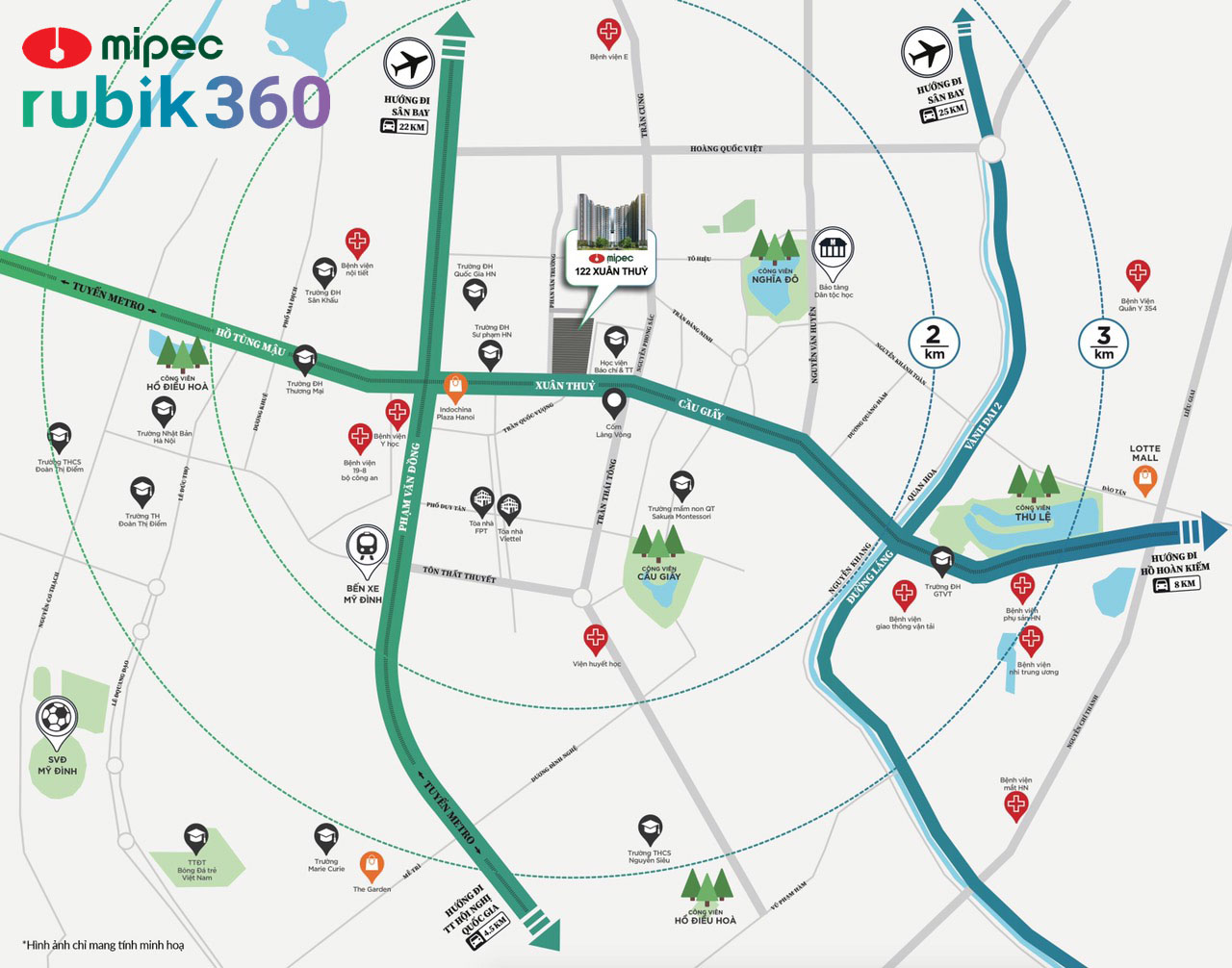 vị trí dự án mipec rubik 360