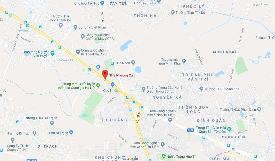 vị trí dự án nhs phương canh