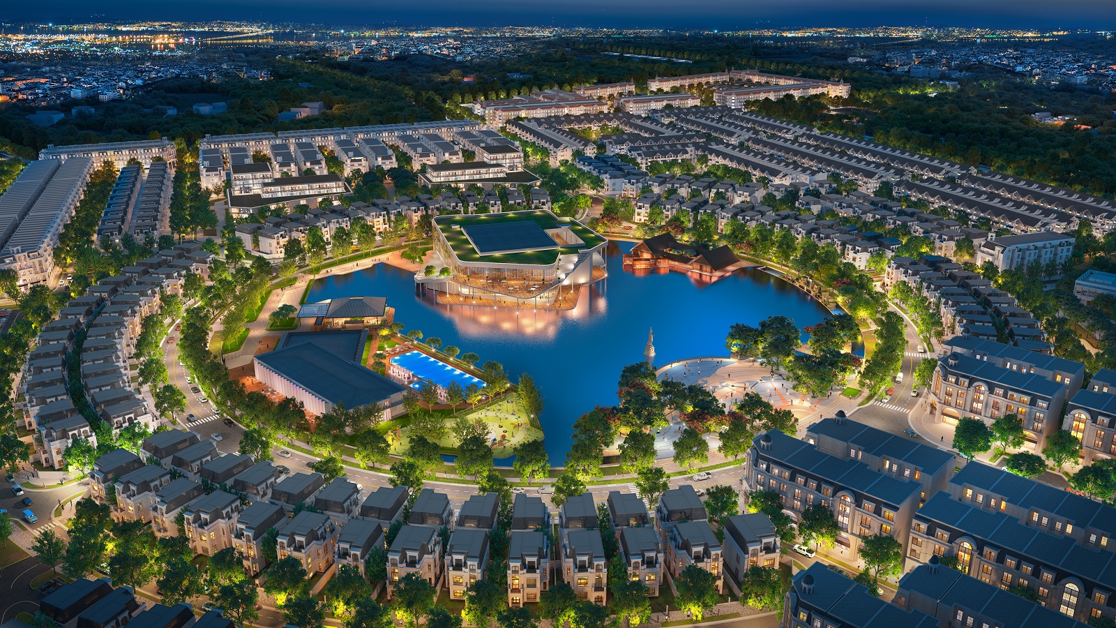 công viên hồ cảnh quan dự án hinode royal park