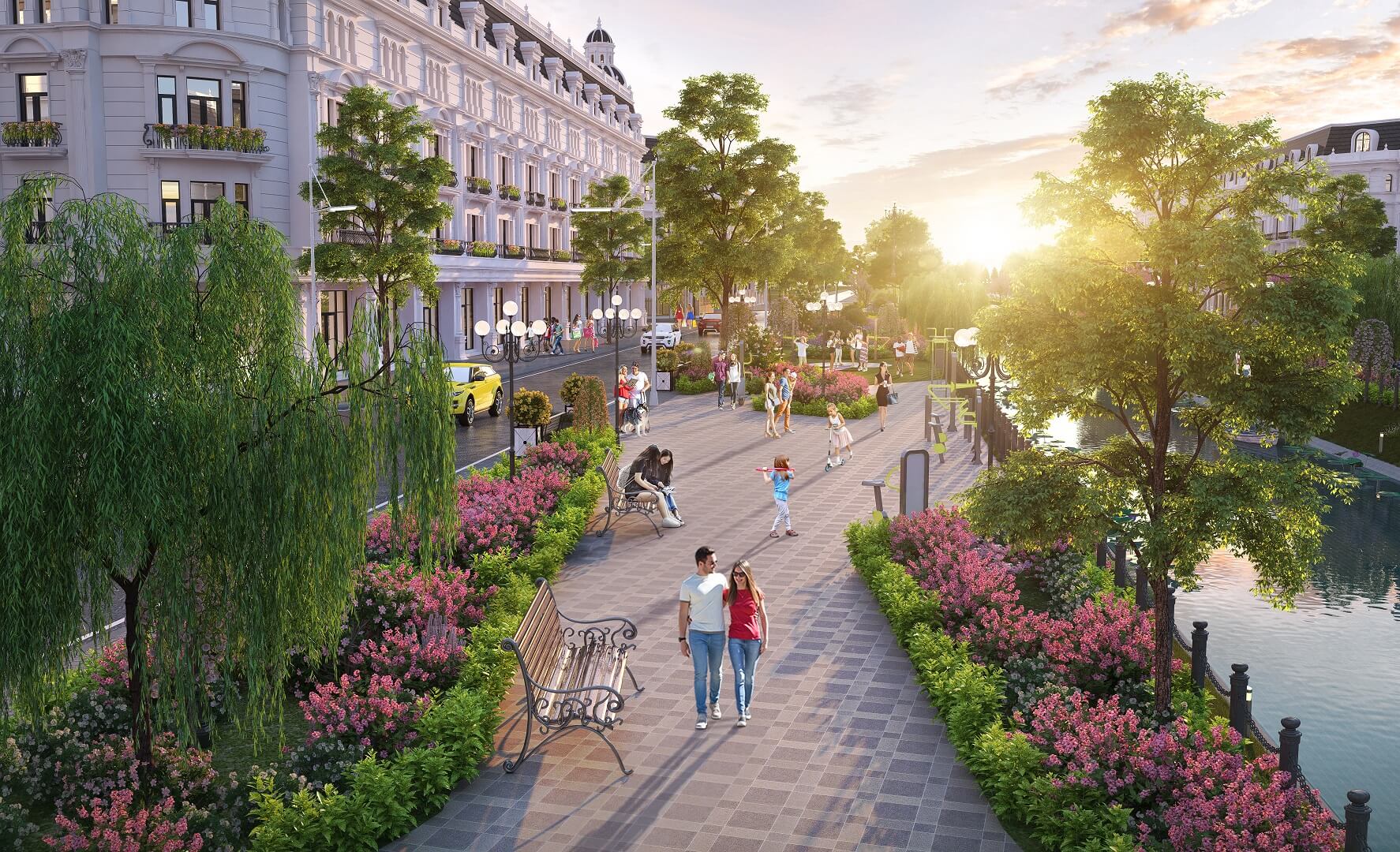 đường dạo dự án danko avenue thái nguyên