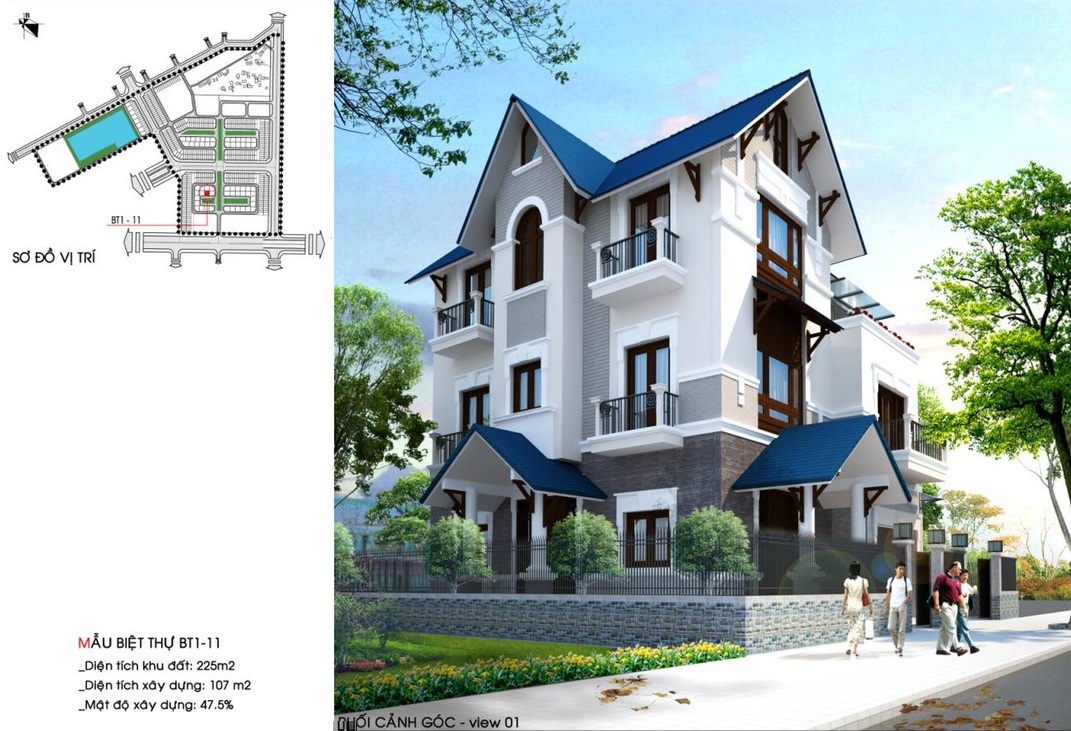 thiết kế biệt thự tại dự án