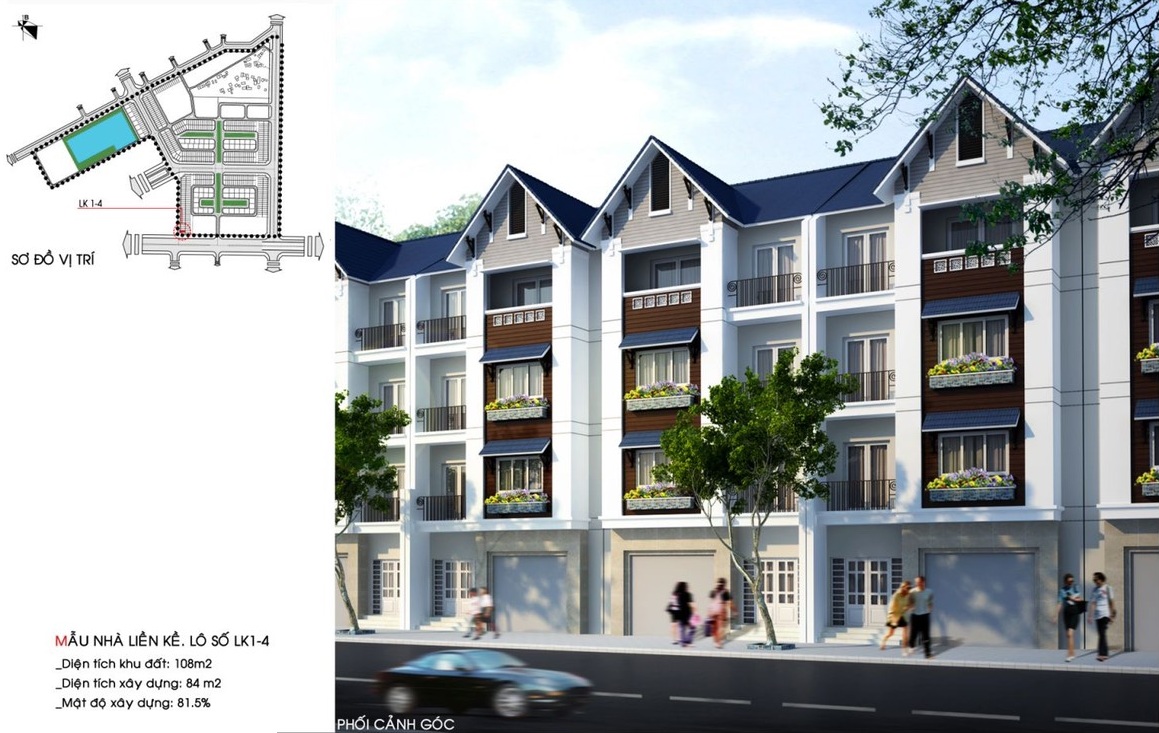 thiết kế liền kề tại dự án