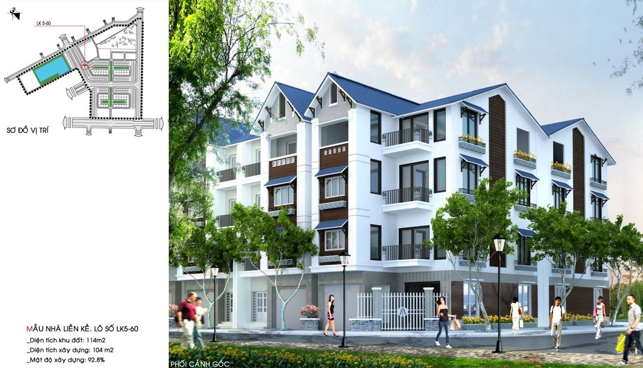 thiết kế liền kề tại dự án