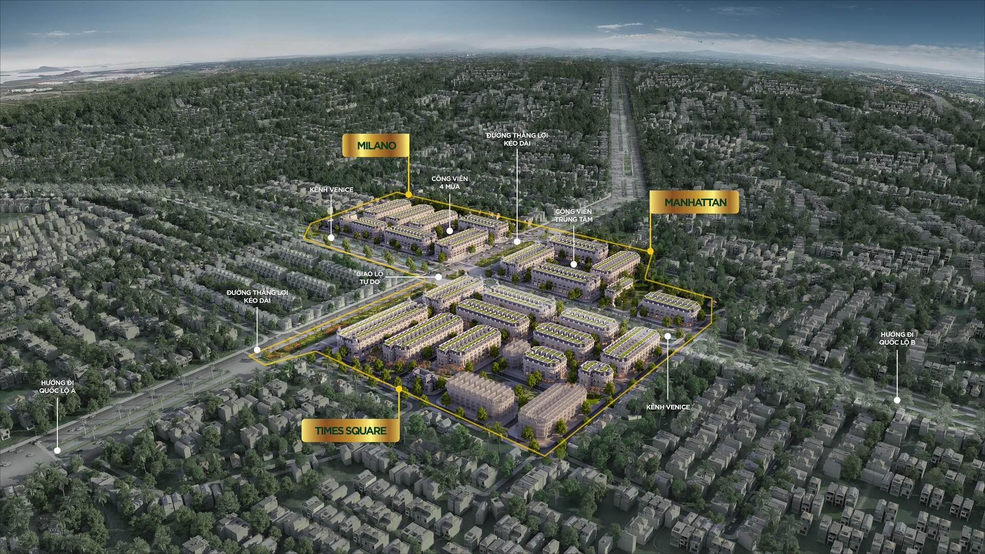 Mặt bằng các phân khu dự án Danko Avenue Thái Nguyên