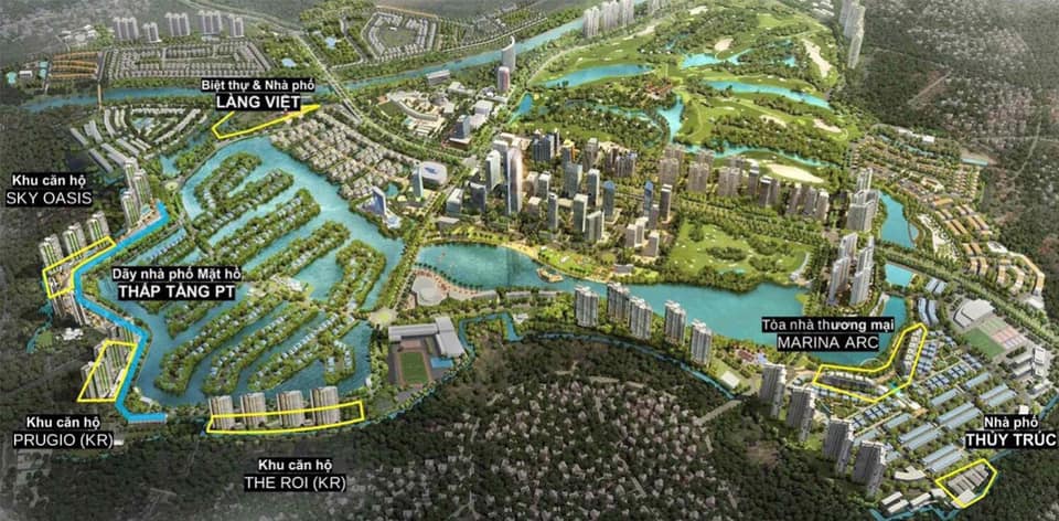 vị trí dự án nhà phố thủy trúc residences