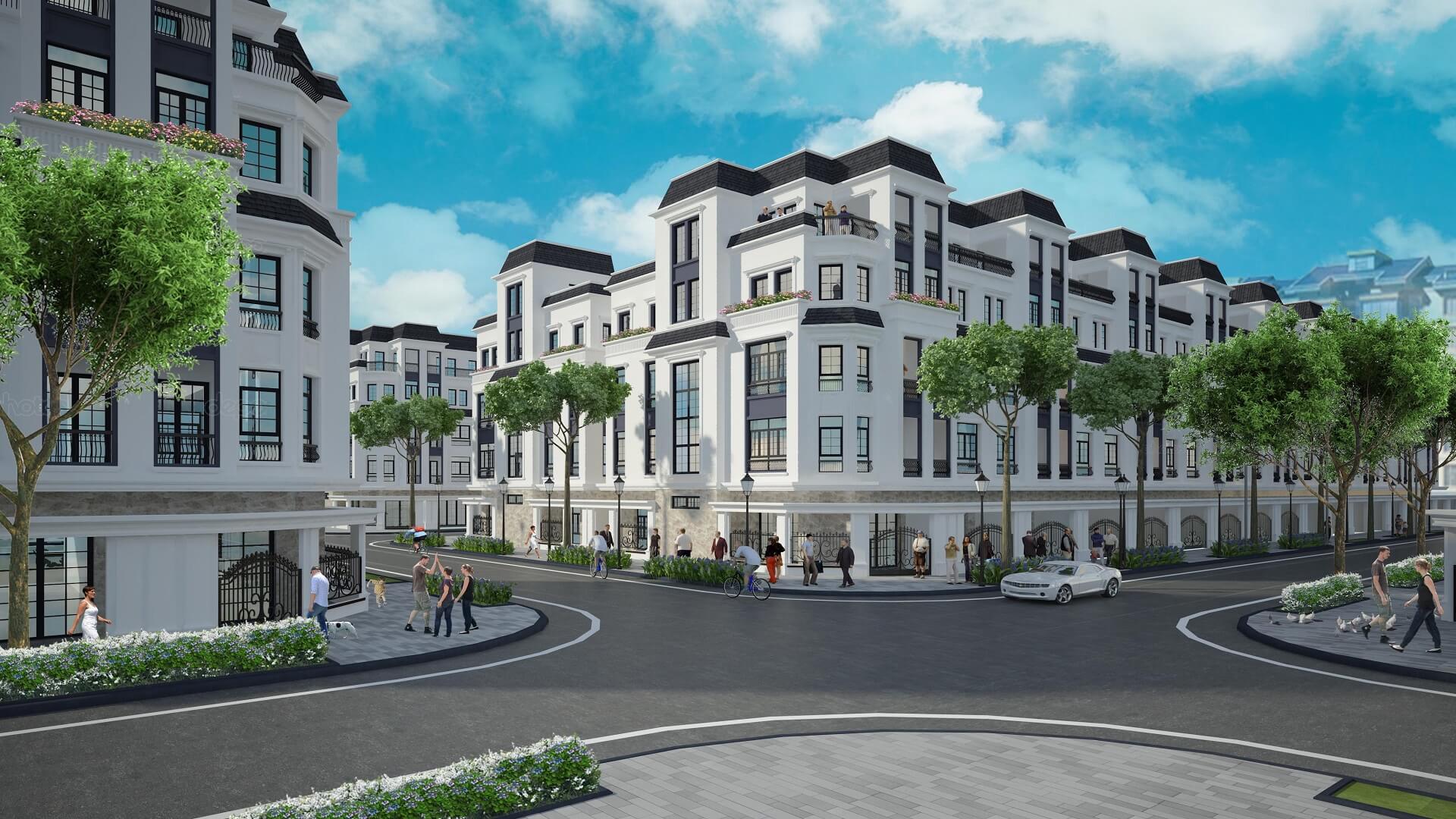phối cảnh nhà liền kề