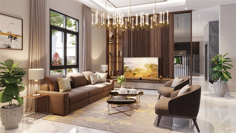 nội thất liền kề biệt thự louis city
